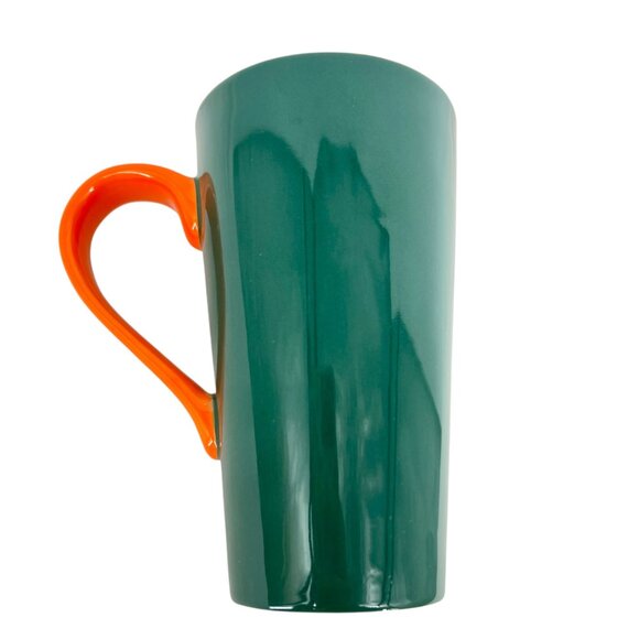 Disney Fantasyland Castle Ceramic Mug "Happy To Be Here" Green Orange NWT - Picture 4 of 8